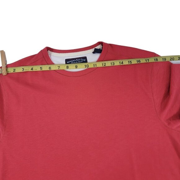 Bahama Bay Club Men’s Guava Red Crew Neck Short Sleeve T-Shirt – Size Medium NWT - Picture 7 of 14